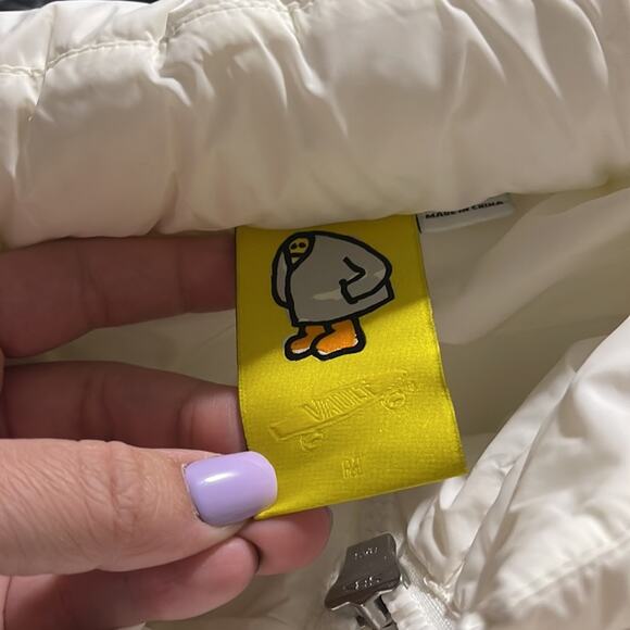 Vans X Deaton Chris Anthony Marshmallow White Puffer Jacket Unisex Size M NWT - Picture 8 of 11